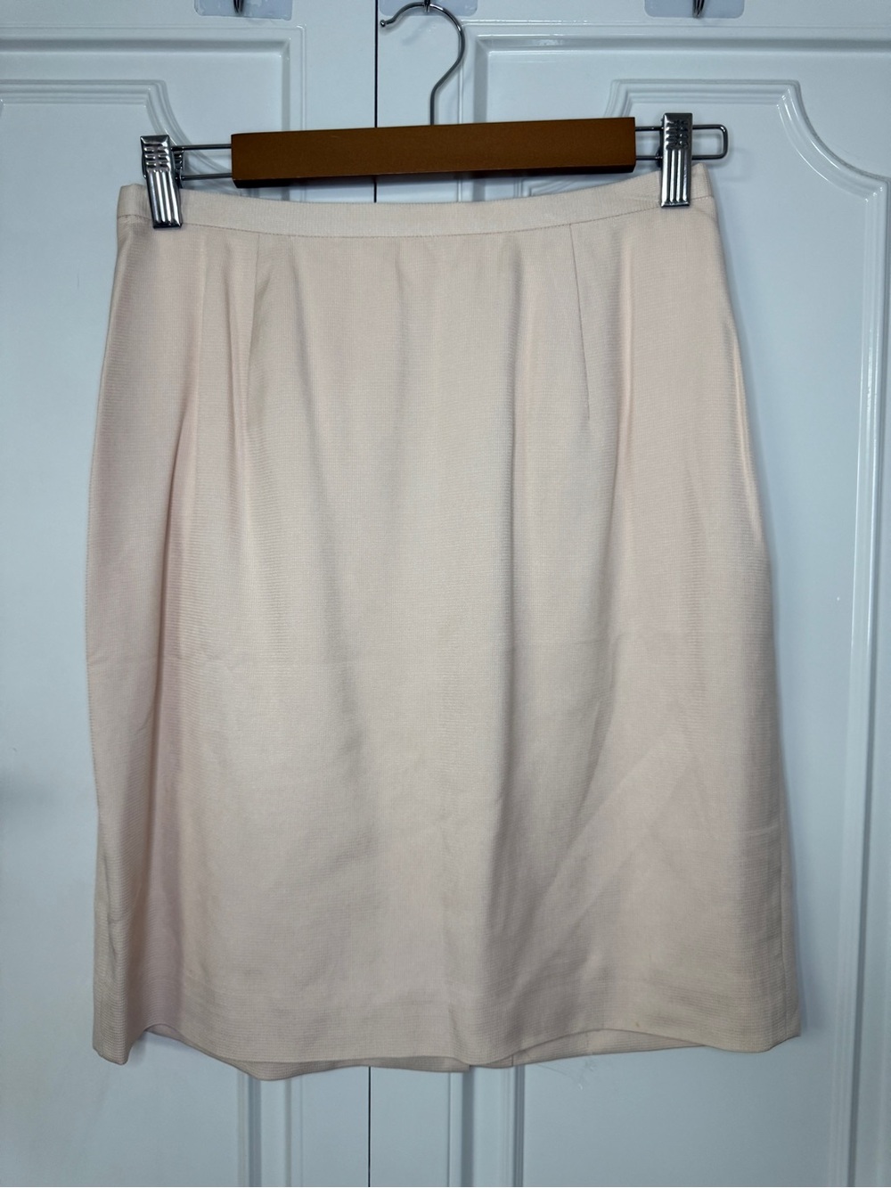 VTG Ann Taylor LOFT Pale Light Pink/Cream A-Line Skirt